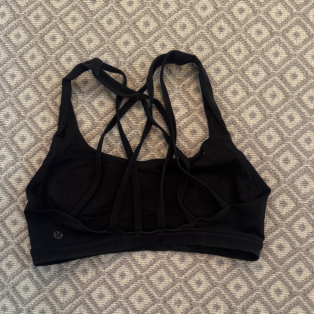 Lululemon Black Strappy Sports Bra